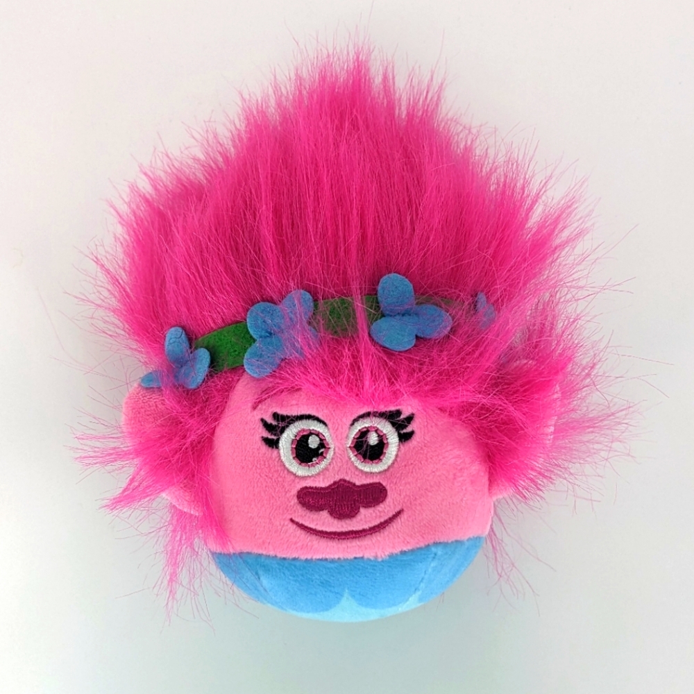 Trolls Poppy Hallmark Fluffballs Plush Toy with Pink Hair